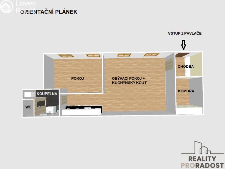 Rent apartment 2+KK Olomouc, Dolní náměstí č. 2