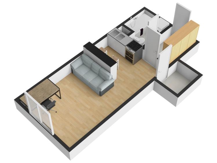 Rent apartment 1+KK Praha, Petržílova č. 11