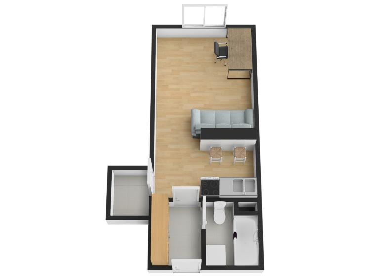 Rent apartment 1+KK Praha, Petržílova č. 14