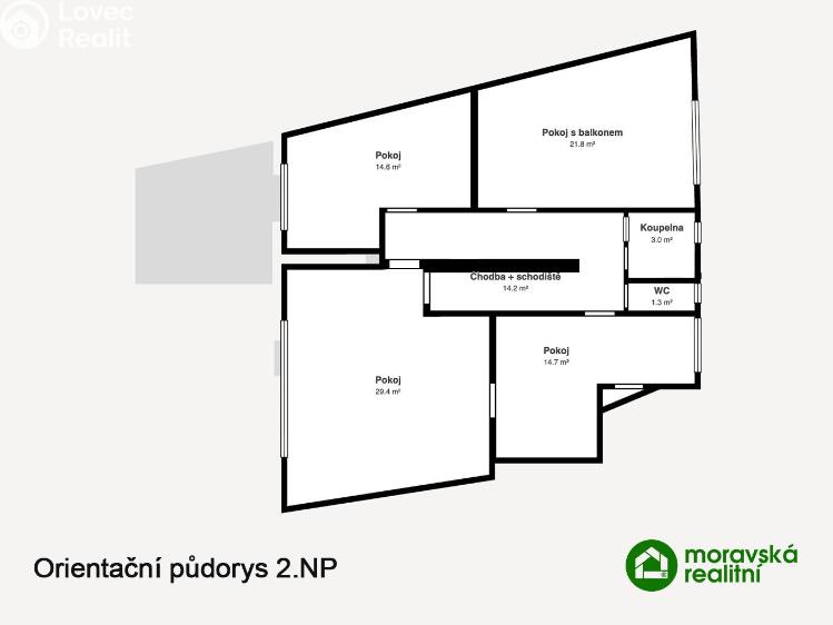 Prodej rodinného domu Neslovice, Zahrádky 138 č. 22