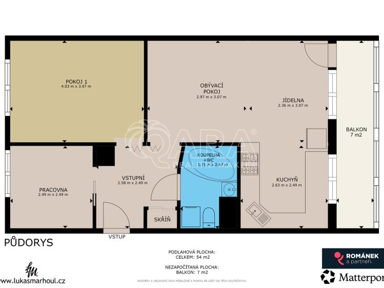 Sale apartment 3+KK Praha, Evropská 374/119 č. 26