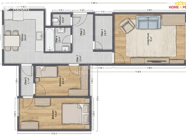 Prodej bytu 3+1 Ústí nad Orlicí, Jilemnického č. 18