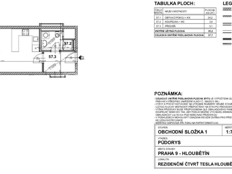 Prodej bytu 1+KK Praha, Poděbradská 260/59 č. 13