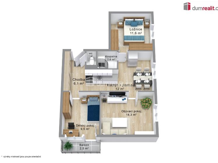 Продаж квартири 3+1 Kynšperk nad Ohří, náměstí SNP č. 16