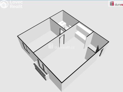 Pronájem bytu 1+1 Břeclav, Národních hrdinů č. 3
