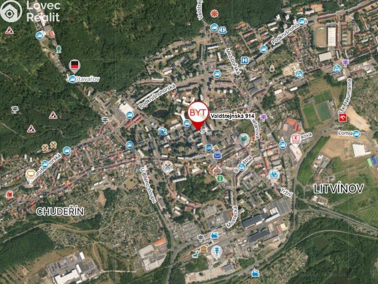 Prodej bytu 2+1 Litvínov, Valdštejnská č. 15