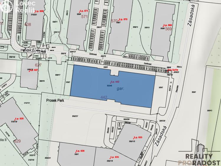 Prodej garáže Praha, Lovosická č. 4