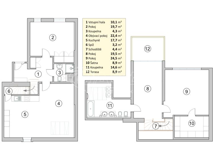 Rent apartment 4+KK Praha, Vězeňská 116/5 č. 28