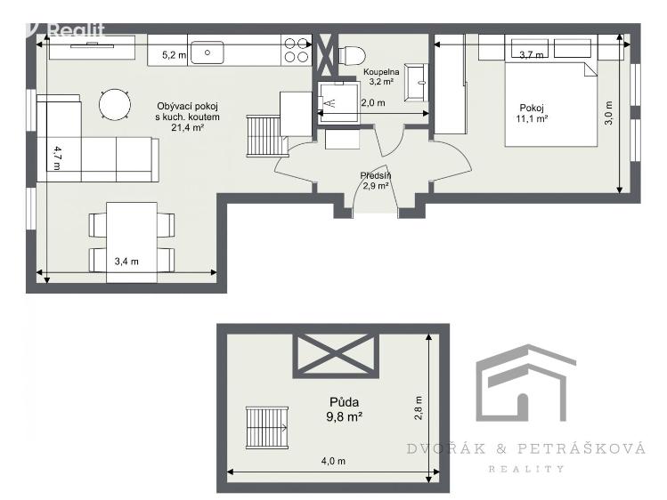 Prodej bytu 2+KK Praha, Pod Labuťkou 949/7 č. 17