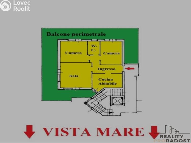 Prodej bytu 3+1 Via G. Garibaldi,Silvi,Itálie č. 28