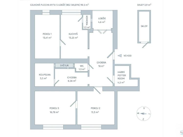Prodej bytu 3+1 Praha, Jugoslávských partyzánů č. 16