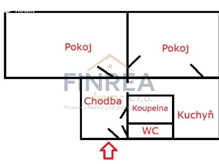 Prodej bytu 2+1 Most, Františka Halase č. 1