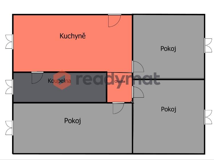 Prodej bytu 3+1 Dubňany, Hornická č. 14