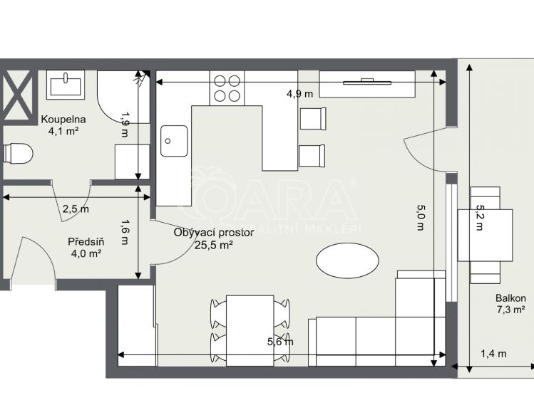 Prodej bytu 1+KK Praha, U uhříněveské obory 1551/8 č. 20