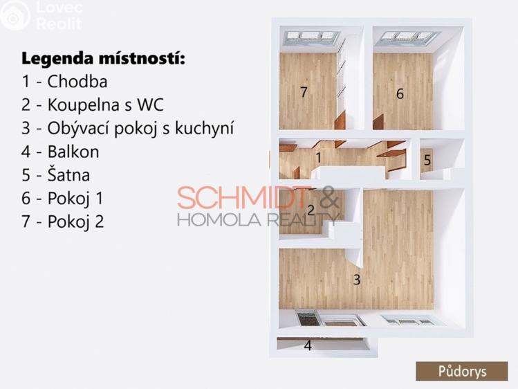 Prodej bytu 3+KK Hustopeče, Okružní 1114/3 č. 23