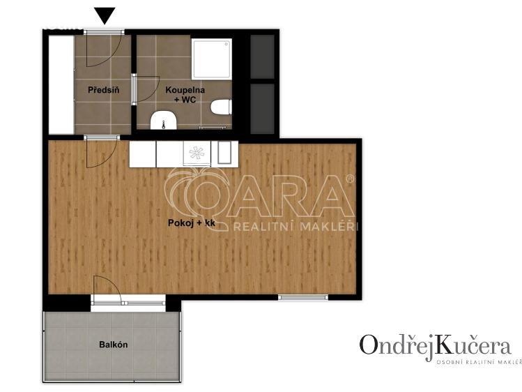 Pronájem bytu 1+KK Praha, Barvitiova 934/2 č. 18