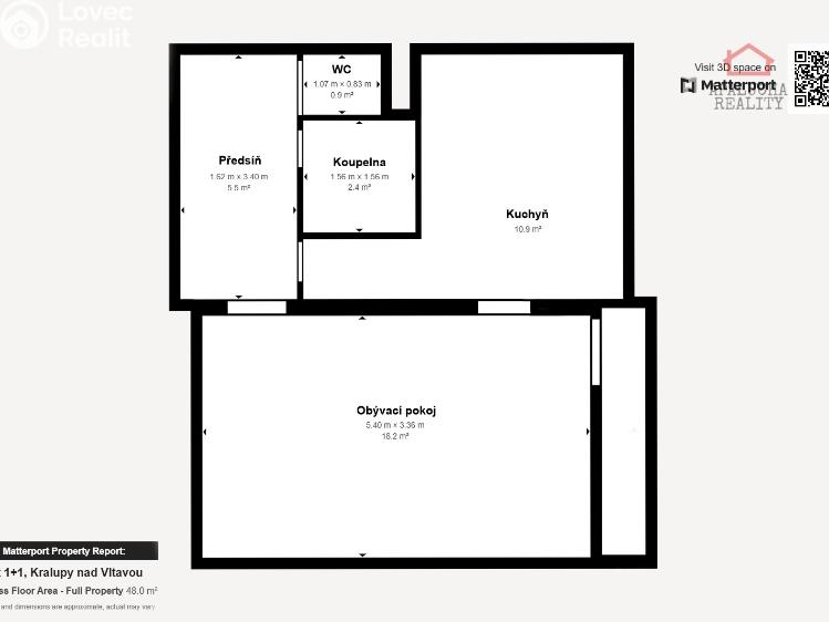 Pronájem bytu 1+1 Kralupy nad Vltavou, Přemyslova 1050 č. 11