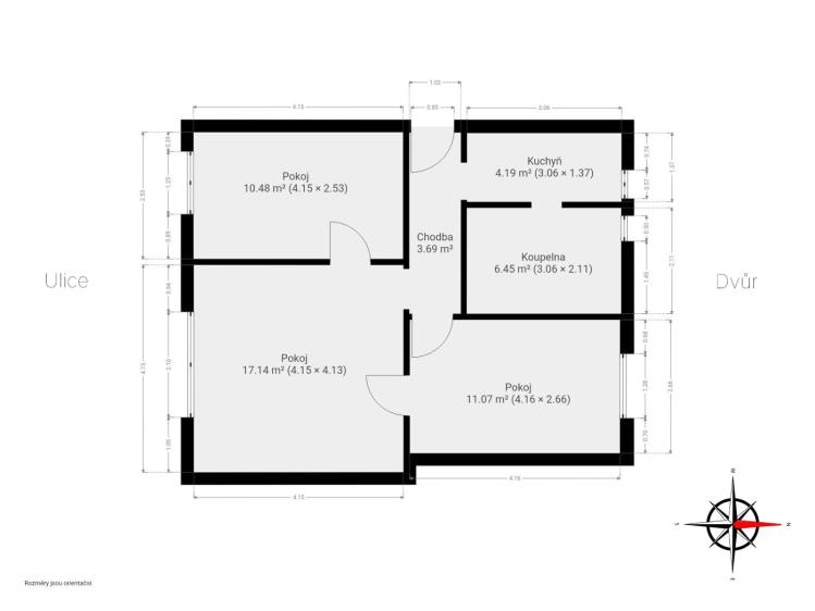 Prodej bytu 3+KK Pardubice, K Blahobytu 2438 č. 12