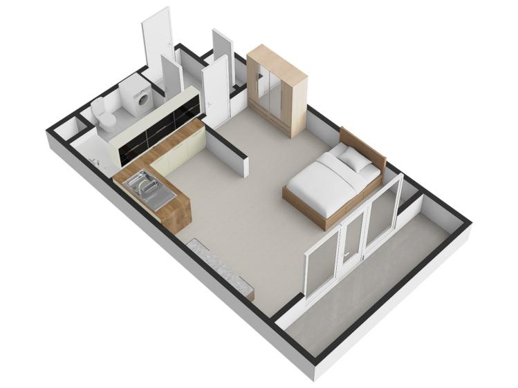 Pronájem bytu 1+KK Praha, Randova č. 14