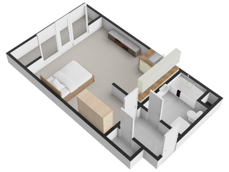 Pronájem bytu 1+KK Praha, Randova č. 16