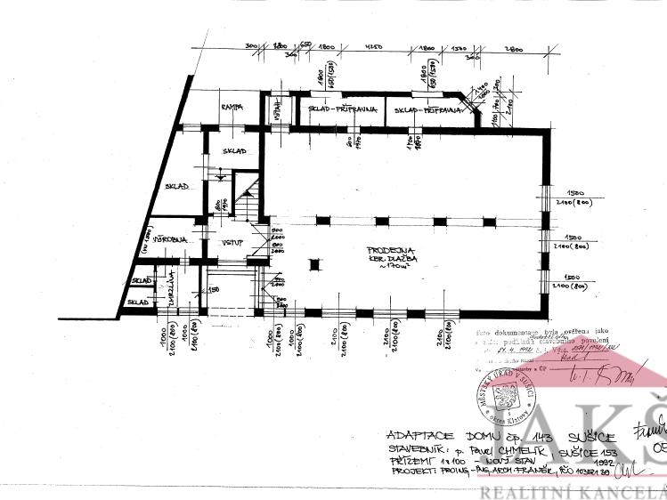 Prodej obchodního prostoru Sušice, náměstí Svobody 143 č. 2