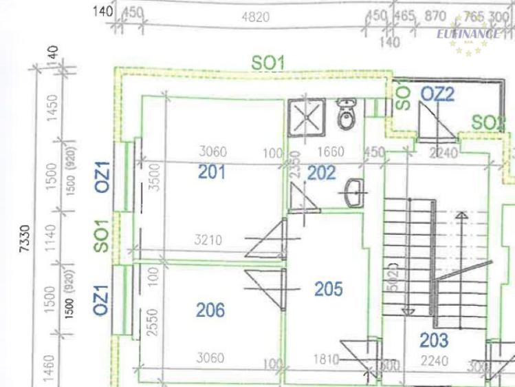Pronájem bytu 2+KK Kralupy nad Vltavou, Gen. Klapálka 863 č. 12