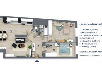 Sale apartment 3+KK Karlovy Vary, nábřeží Jana Palacha č. 4