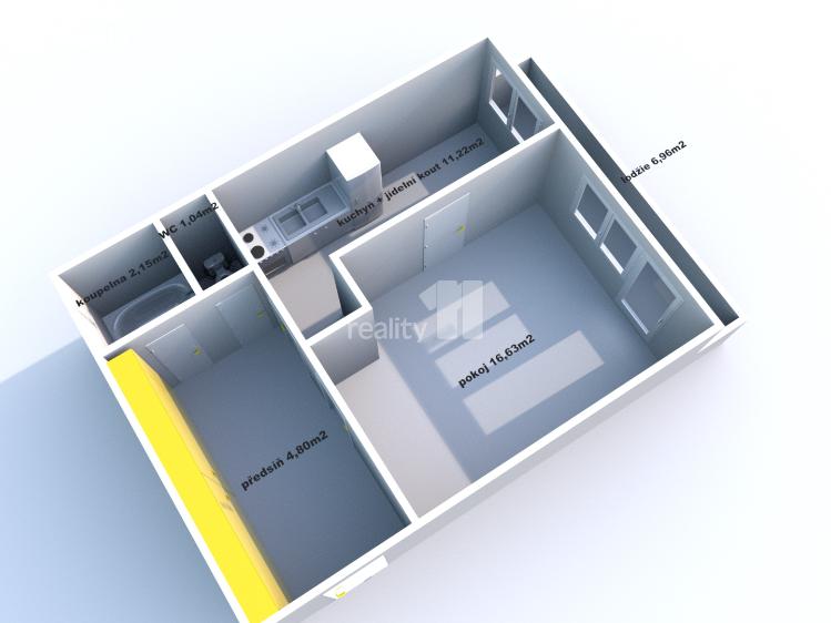 Prodej bytu 1+1 Poděbrady, Kunštátská č. 25