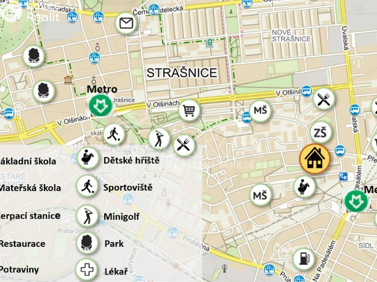 Pronájem bytu 1+KK Praha, Květnická č. 10