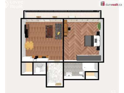 Pronájem bytu 2+KK Štěchovice, Hlavní č. 3