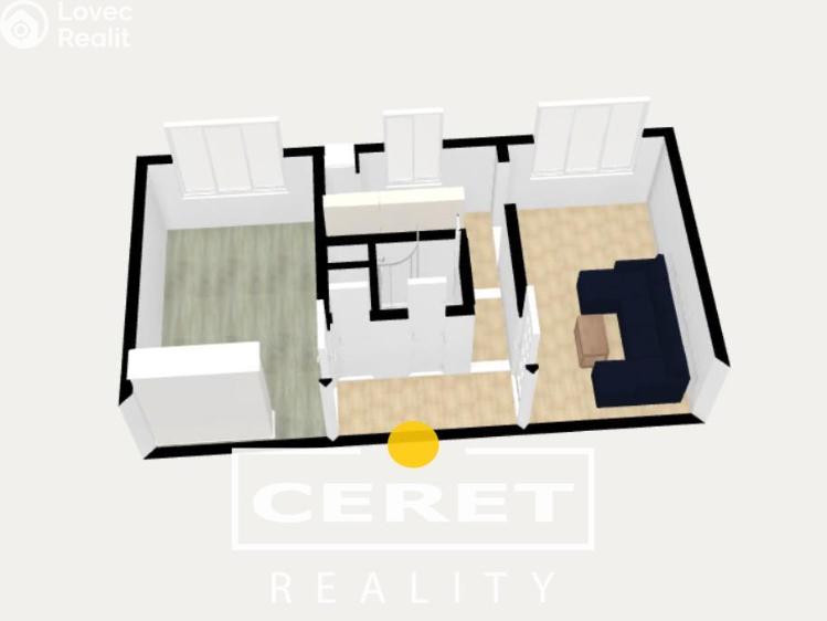 Prodej bytu 2+1 Žatec, Hájkova č. 16