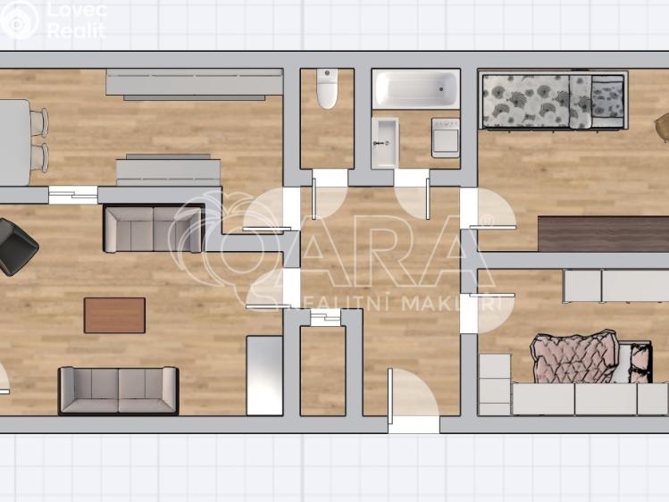 Продаж квартири 3+1 Praha, Křivenická 450/21 č. 2