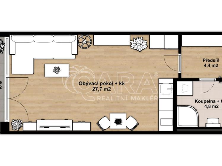 Pronájem bytu 1+KK Praha, Poděbradská 260/59 č. 10