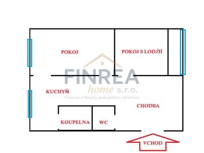 Prodej bytu 2+1 Chomutov, Borová č. 2
