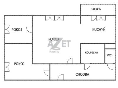 Продажа квартиры 3+1 Ostrava, Dr. Martínka č. 17
