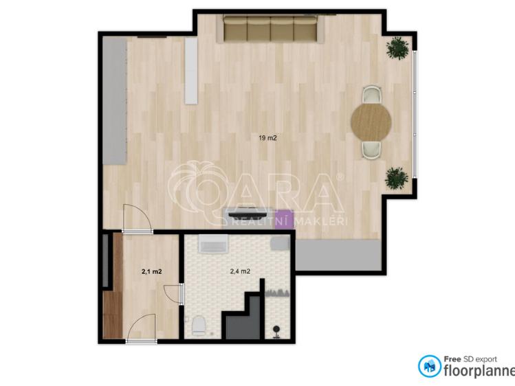 Prodej bytu 1+KK Kralupy nad Vltavou, nám. Mládežníků 678 č. 15