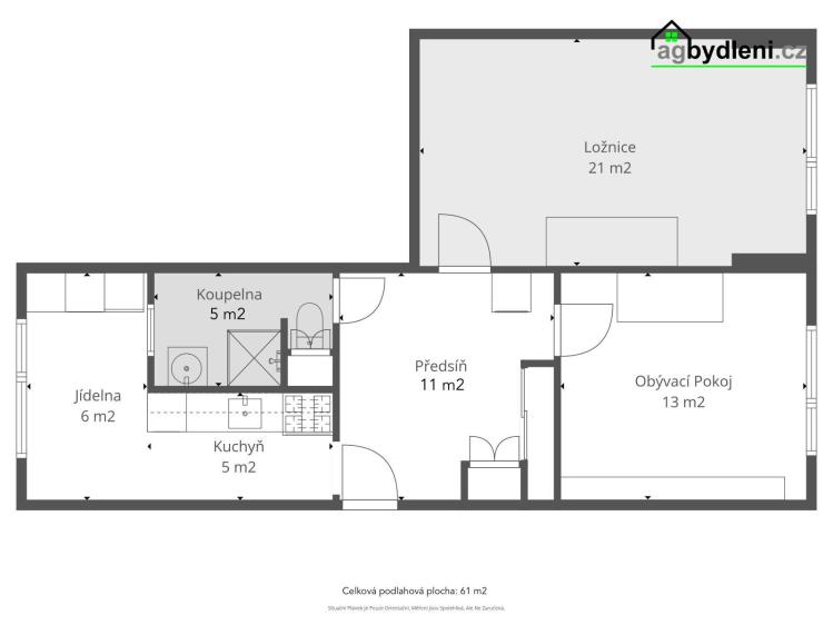 Pronájem bytu 2+1 Plzeň č. 11