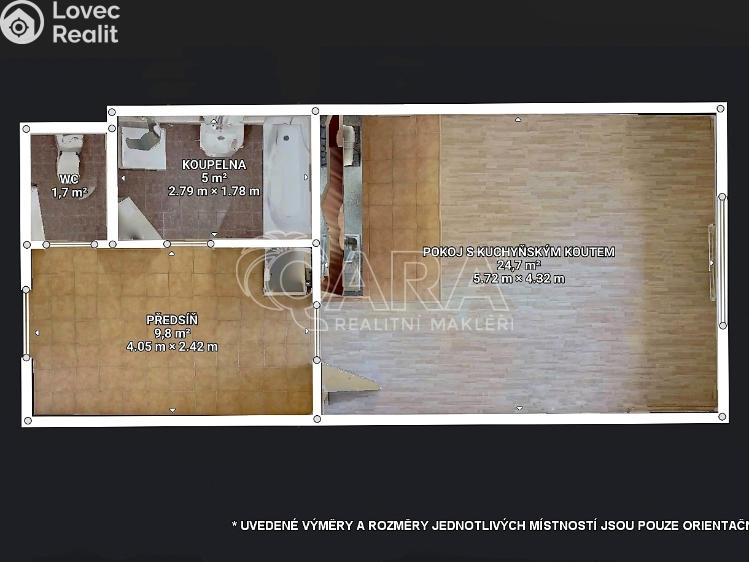 Prodej bytu 1+KK Holubice, Buková 73 č. 17