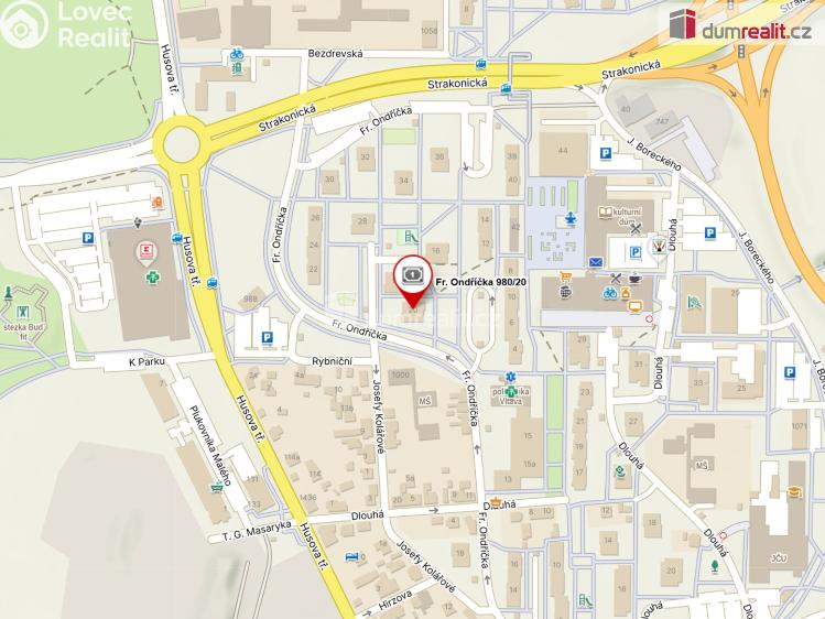 Оренда квартири 1+KK České Budějovice, Fr. Ondříčka č. 5