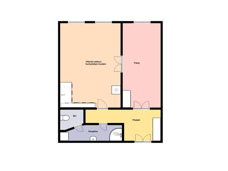 Pronájem bytu 2+KK Praha, Thámova č. 2