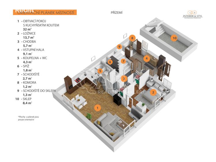 Продаж сімейного будинку Odolena Voda, Do Zahrad 50 č. 12
