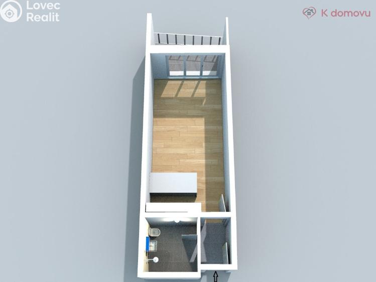 Pronájem bytu 1+KK Brno, Francouzská č. 16