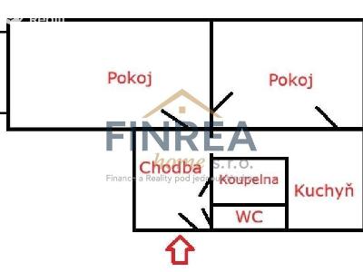 Pronájem bytu 2+1 Jirkov, Osvobození č. 2