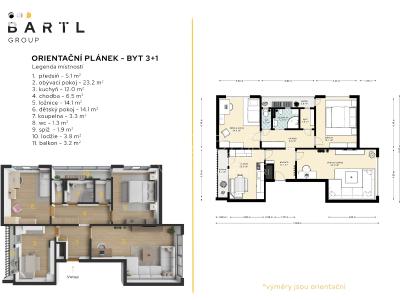 Продажа квартиры 3+1 České Budějovice, J. Š. Baara č. 29
