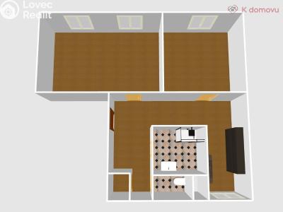 Pronájem bytu 2+1 Přerov, Jižní čtvrť IV č. 2