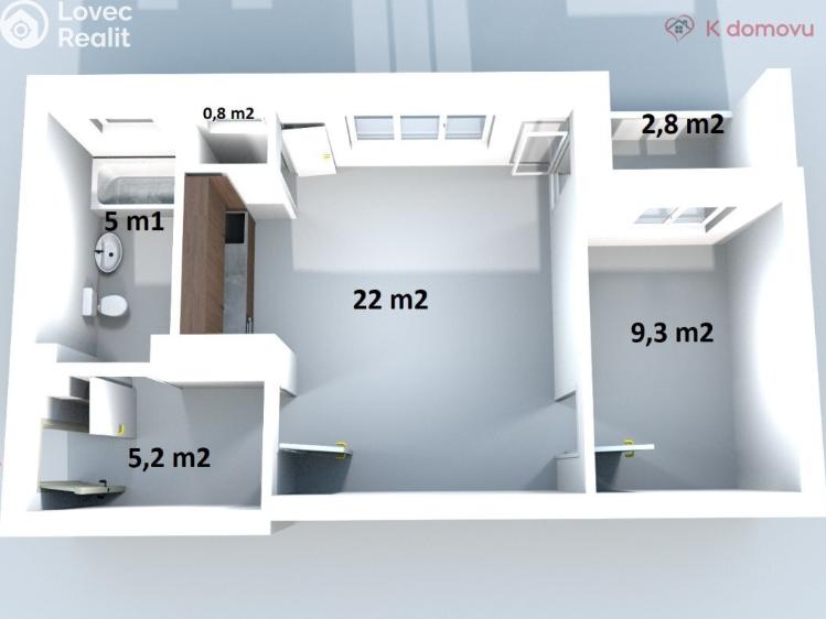 Prodej bytu 2+KK Brno, Zvěřinova 162/7 č. 14