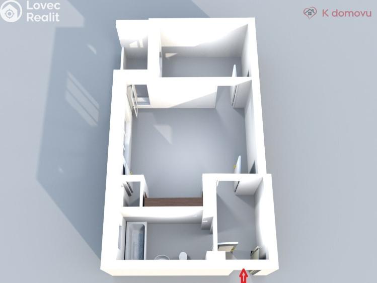 Prodej bytu 2+KK Brno, Zvěřinova 162/7 č. 15