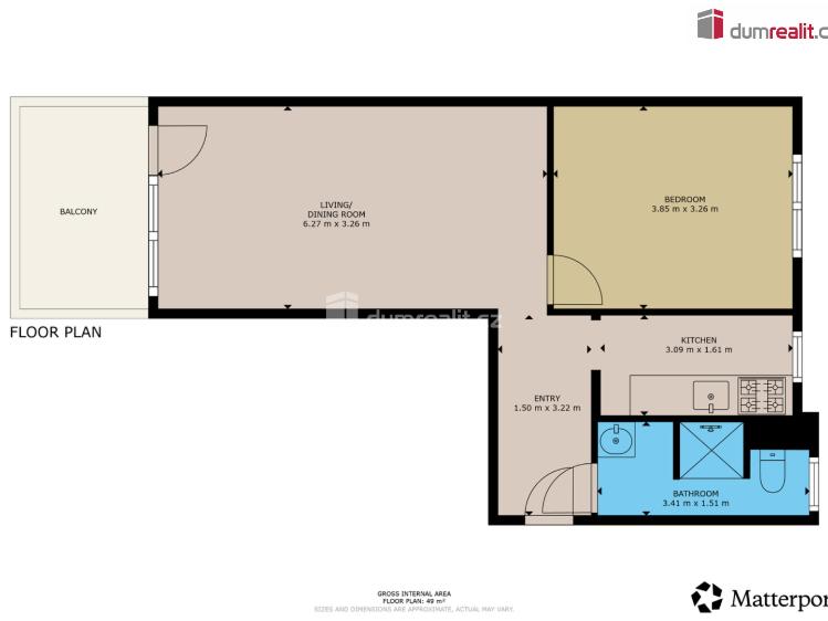 Pronájem bytu 2+1 Zlín, Dukelská č. 8