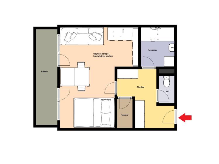 Sale apartment 1+KK Žacléř č. 5