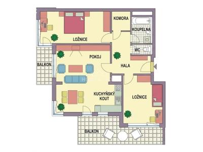 Prodej bytu 3+KK Praha 9, Pod Harfou č. 6